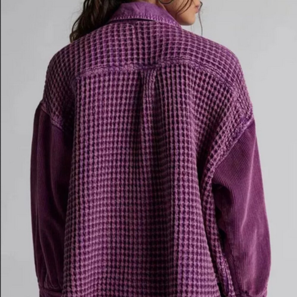 BDG Bryson Waffle Shirt Jacket Buttondown Urban Outfitters XL - Picture 2 of 6